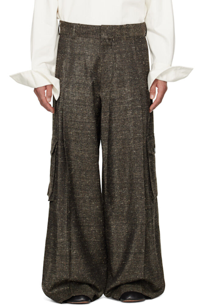 Коричневые и черные широкие брюки-карго со складками Dries Van Noten
Коричневые и черные широкие брюки-карго со складками Dries Van Noten