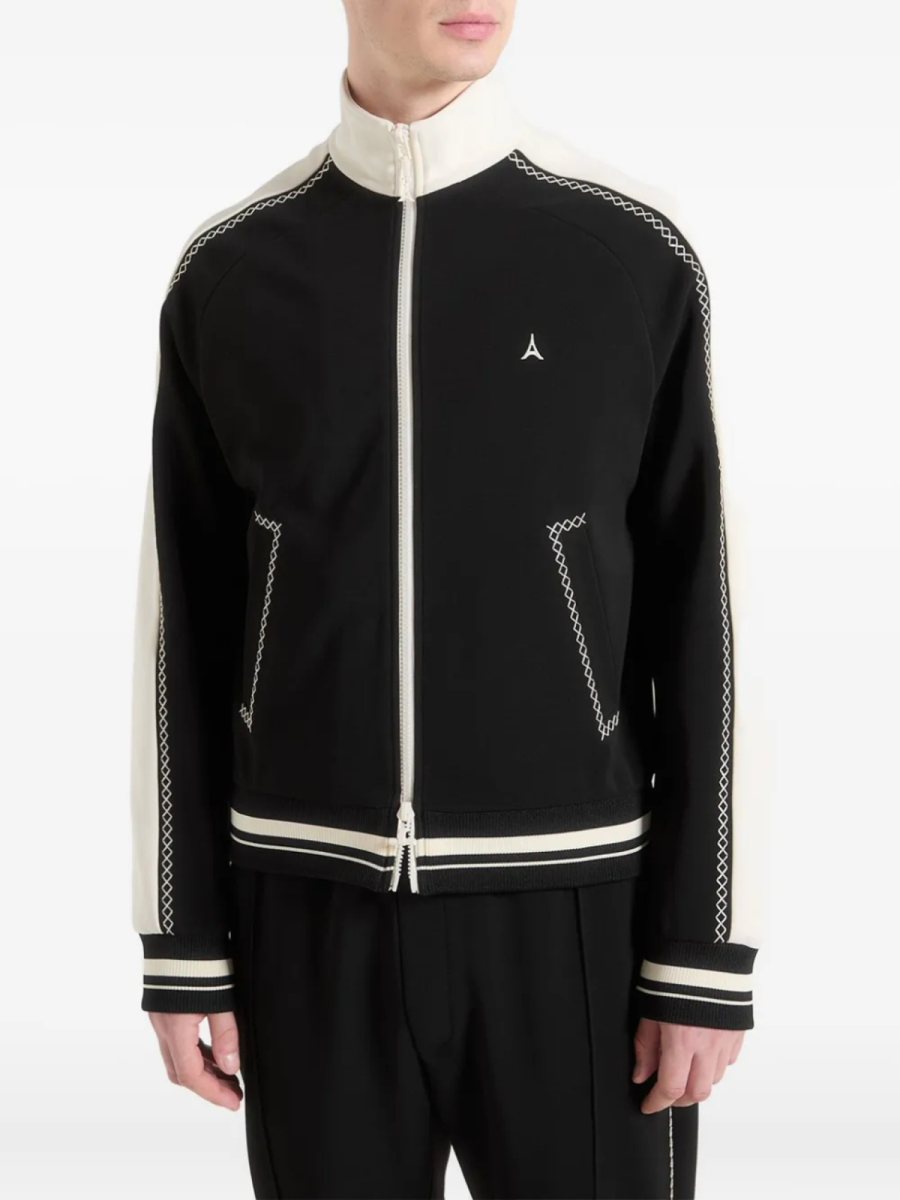 Спортивная куртка реглан Manière De Voir Tristan с узором хлыстовой строчки, черный
Спортивная куртка реглан Manière De Voir Tristan с узором хлыстовой строчки, черный
