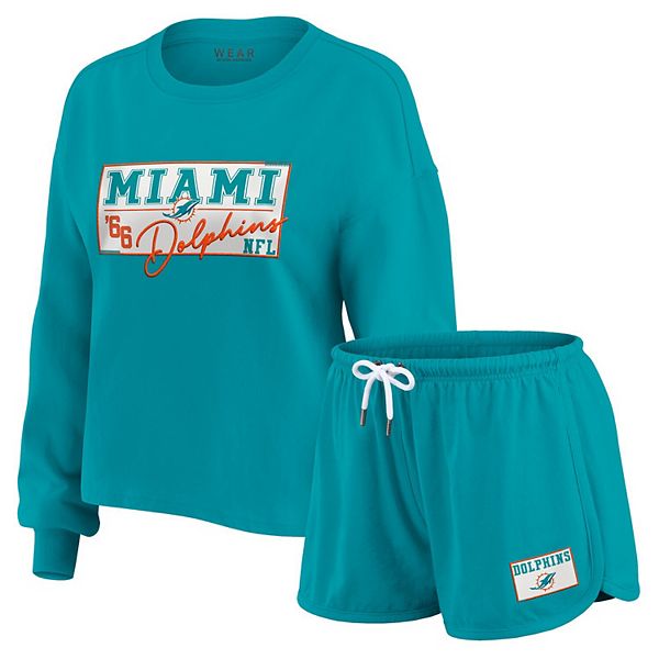 Женский лонгслив и шорты для отдыха aqua miami dolphins heavy rugby jersey Wear By Erin Andrews
Женский лонгслив и шорты для отдыха aqua miami dolphins heavy rugby jersey Wear By Erin Andrews