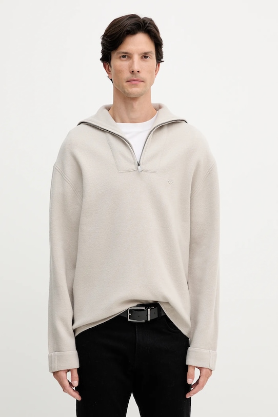 Шерстяной свитер Emporio Armani, бежевый
Шерстяной свитер Emporio Armani, бежевый