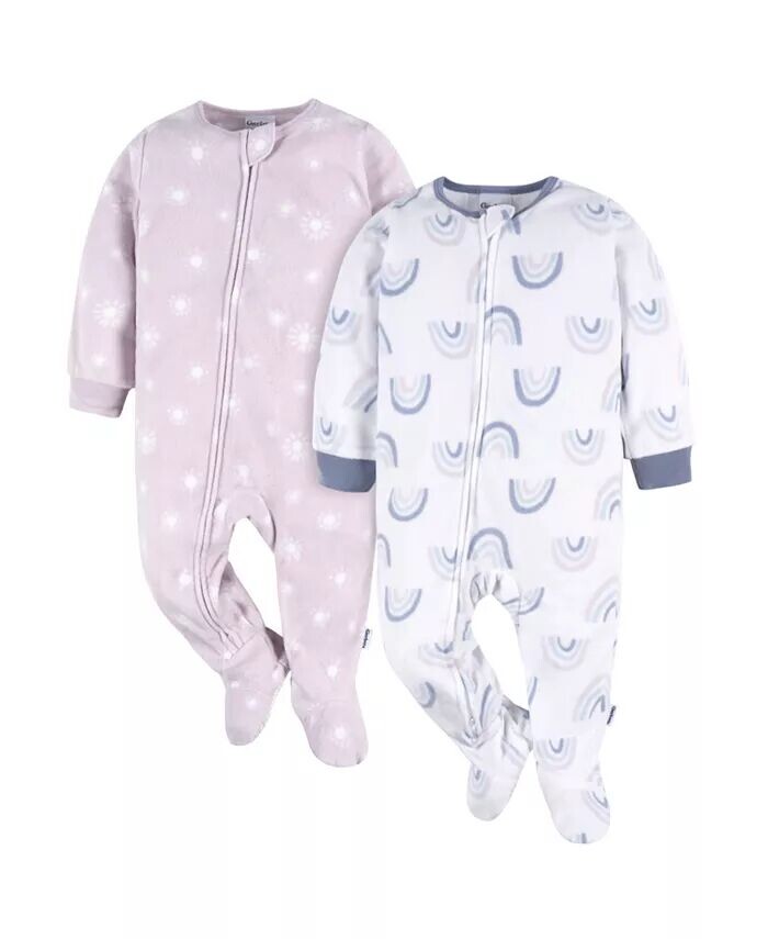 Одеяла на ножках для маленьких девочек, 2 шт Gerber, розовый 
Одеяла на ножках для маленьких девочек, 2 шт Gerber, розовый