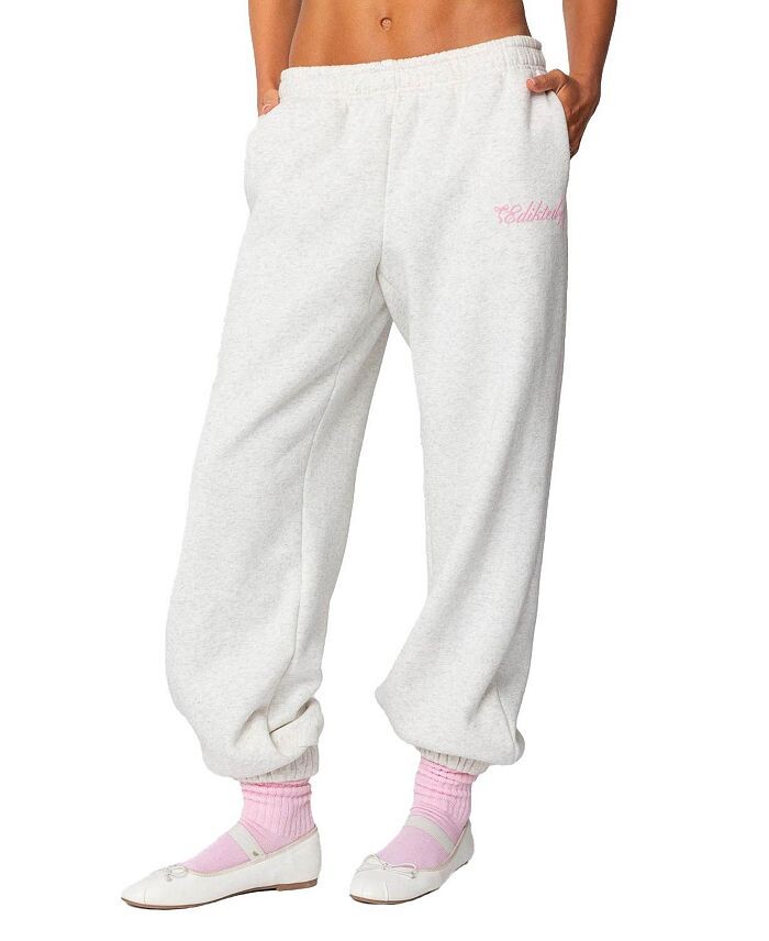 Спортивные брюки Edikted Sasha с бантом, серый 
Спортивные брюки Edikted Sasha с бантом, серый