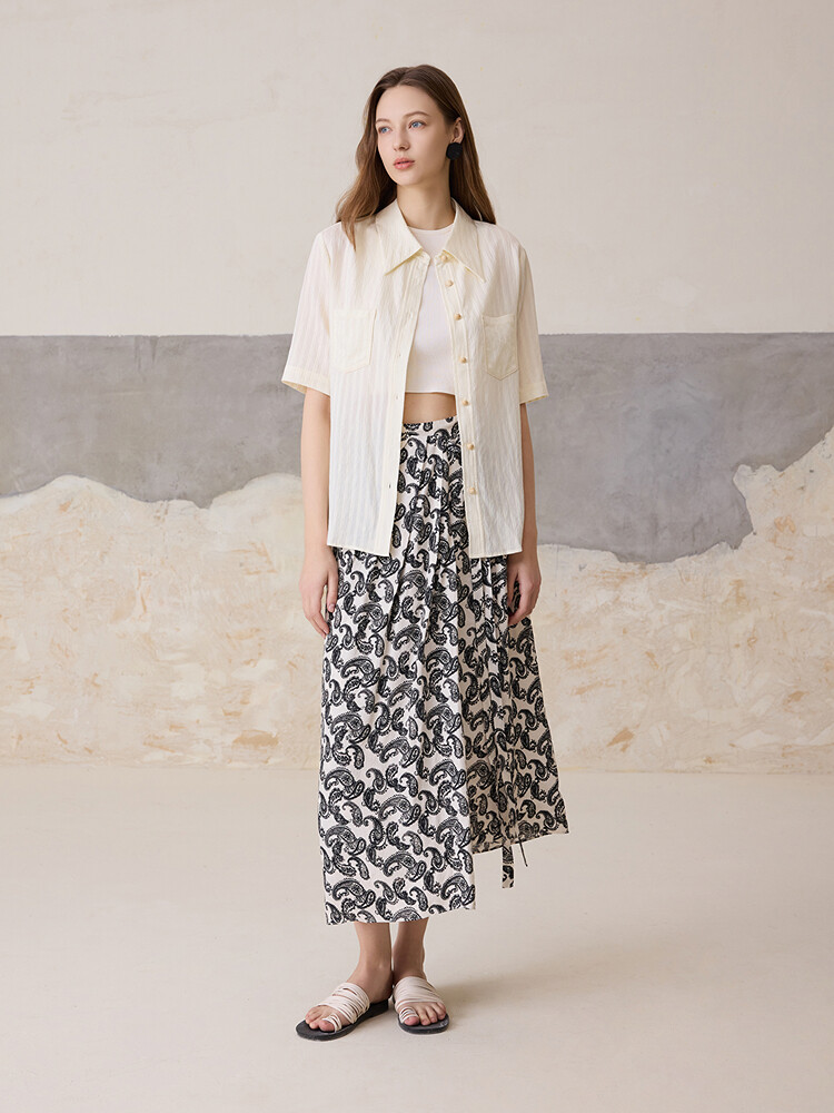 Юбка Mslan с принтом, миндальный
Юбка Mslan с принтом, миндальный