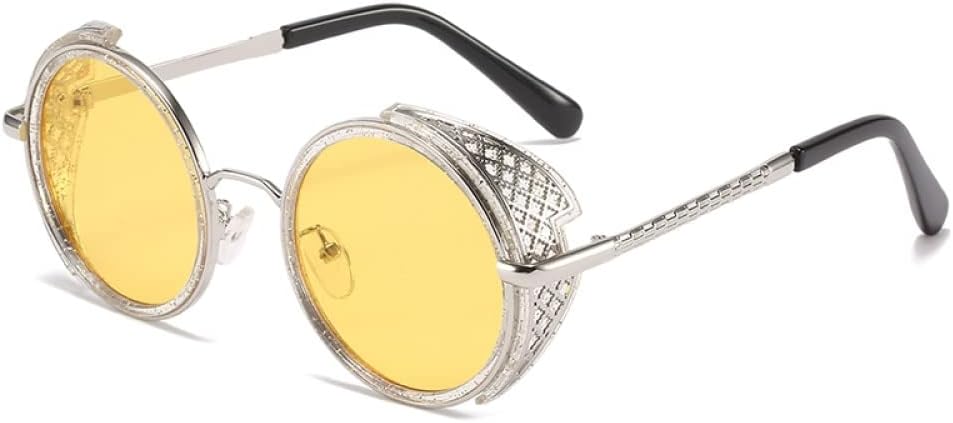 Винтажные солнцезащитные очки в стиле стимпанк для женщин, круглые, мужские солнцезащитные очки с металлической резьбой, мужские солнцезащитные очки UV400 LANGSER, C4silver Yellow
Винтажные солнцезащитные очки в стиле стимпанк для женщин, круглые, мужские солнцезащитные очки с металлической резьбой, мужские солнцезащитные очки UV400 LANGSER, C4silver Yellow