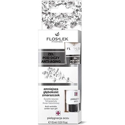 Floslek Pharma Гель для глаз против морщин с гиалуроновой кислотой 15 мл, Flos Lek 
Floslek Pharma Гель для глаз против морщин с гиалуроновой кислотой 15 мл, Flos Lek