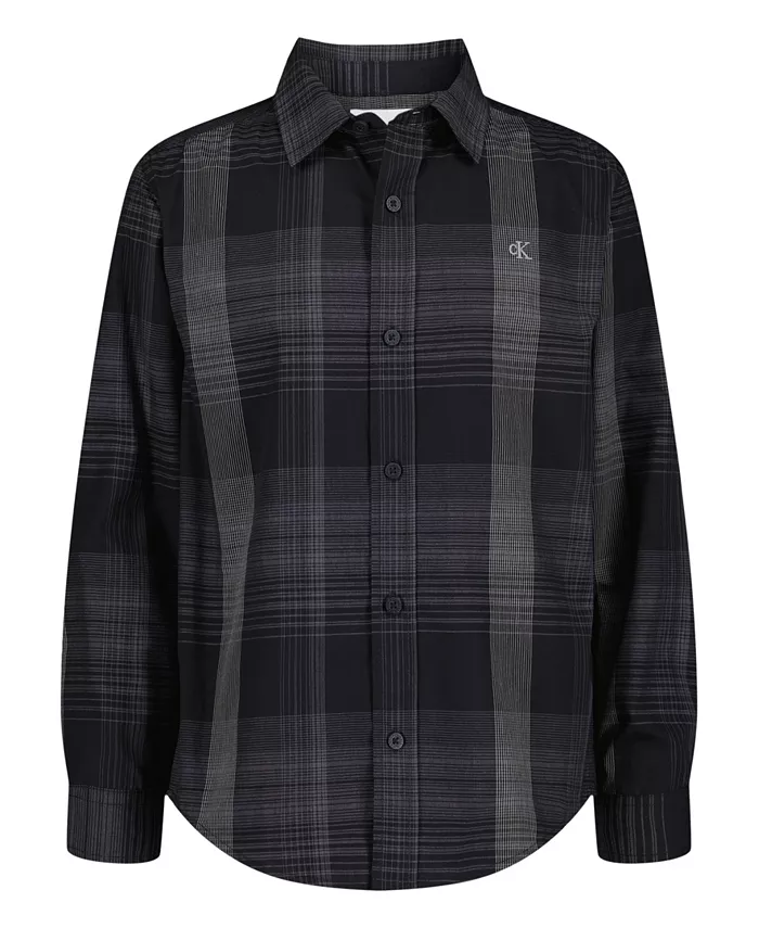 Мальчики 8-20 CK Intricate Plaid с длинными рукавами Calvin Klein, черный
Мальчики 8-20 CK Intricate Plaid с длинными рукавами Calvin Klein, черный