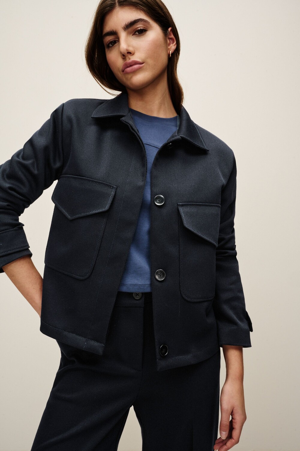 Твиловый жакет квадратного кроя Next, синий
Твиловый жакет квадратного кроя Next, синий