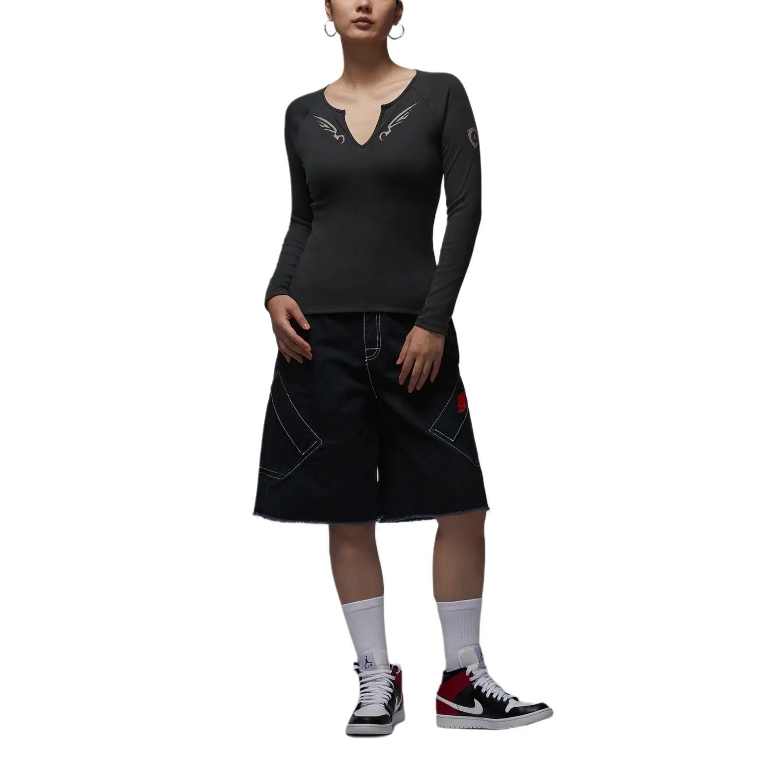 Jordan Топ Sport Knitwear Women's 045 Gray Black
Jordan Топ Sport Knitwear Women's 045 Gray Black