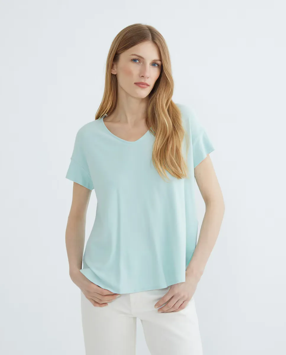 Футболка с короткими рукавами и V-образным вырезом Guitare, цвет Verde Agua
Футболка с короткими рукавами и V-образным вырезом Guitare, цвет Verde Agua