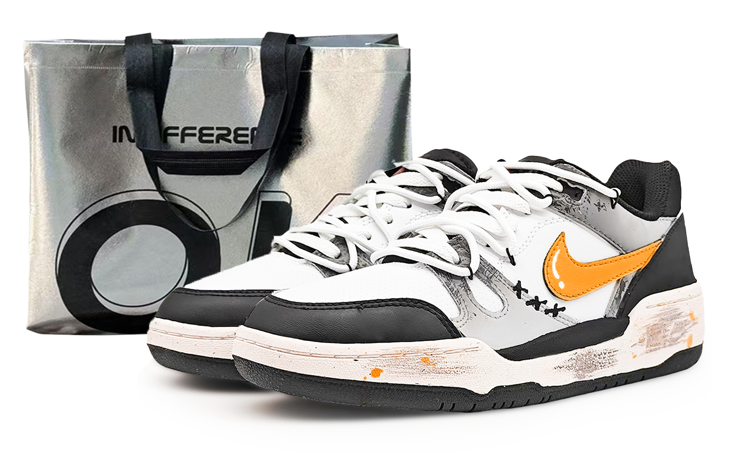 Nike Полноразмерные SIN3A устойчивые к истиранию лоу-топы для скейтбординга мужские черно-бело-оранжевые, цвет Black White Orange
Nike Полноразмерные SIN3A устойчивые к истиранию лоу-топы для скейтбординга мужские черно-бело-оранжевые, цвет Black White Orange