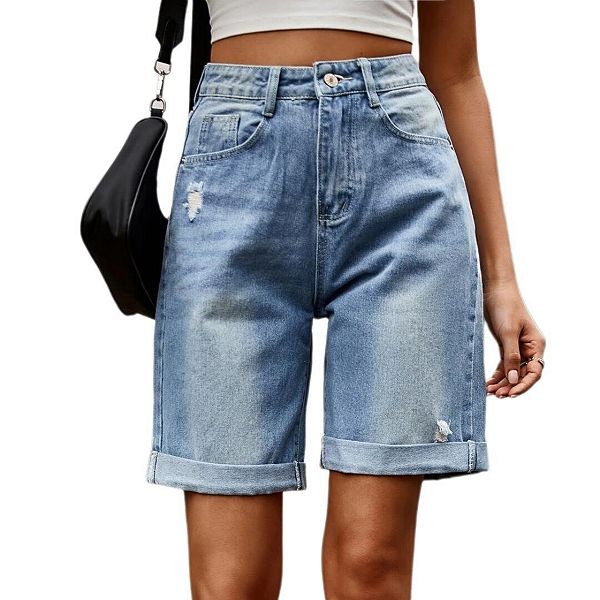 Женские бермуды high waisted с манжетами, свободные джинсовые шорты jorts Yesfashion, Light Blue
Женские бермуды high waisted с манжетами, свободные джинсовые шорты jorts Yesfashion, Light Blue