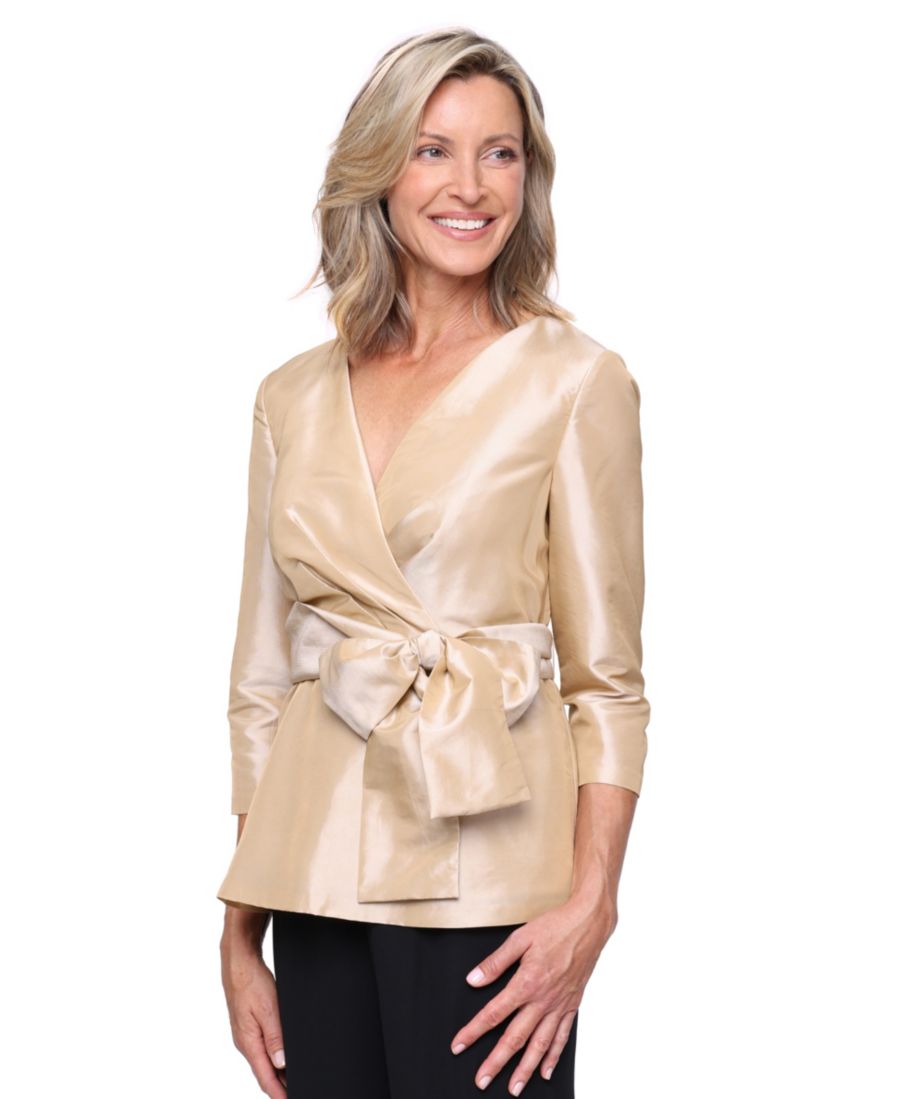 Женская блузка с V-образным вырезом и рукавами 3/4 Alex Evenings, Taupe
Женская блузка с V-образным вырезом и рукавами 3/4 Alex Evenings, Taupe