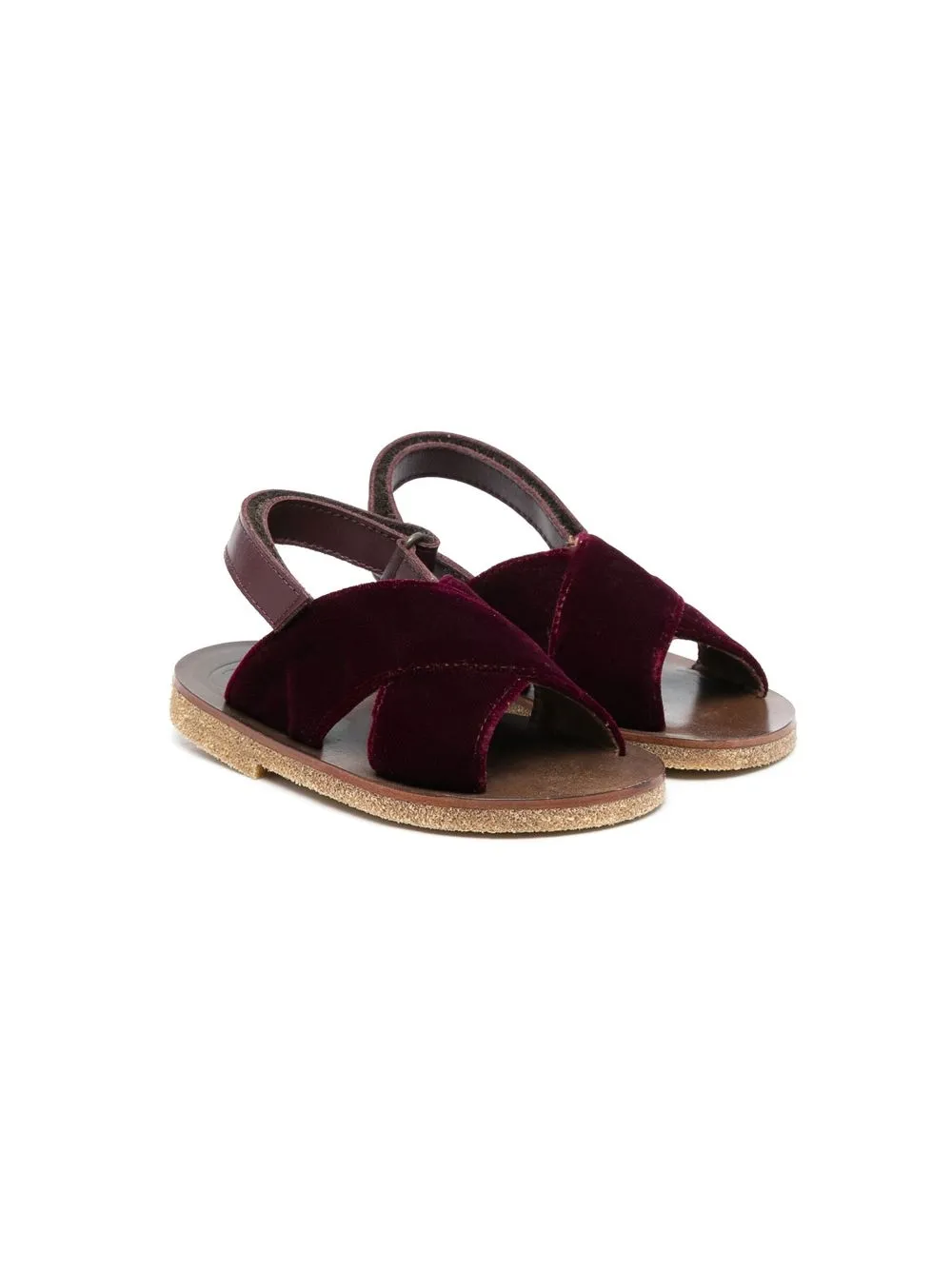 Бархатные сандалии с открытым носком Pèpè, красный
Бархатные сандалии с открытым носком Pèpè, красный