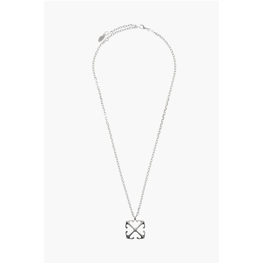 Серебряное цепочное ожерелье с подвеской в виде стрелы Off-White, серебряный
Серебряное цепочное ожерелье с подвеской в виде стрелы Off-White, серебряный