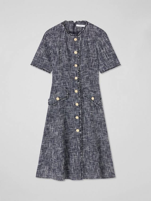 Миниатюрное платье-рубашка из твида сьюзи L.K.Bennett, цвет Indigo
Миниатюрное платье-рубашка из твида сьюзи L.K.Bennett, цвет Indigo