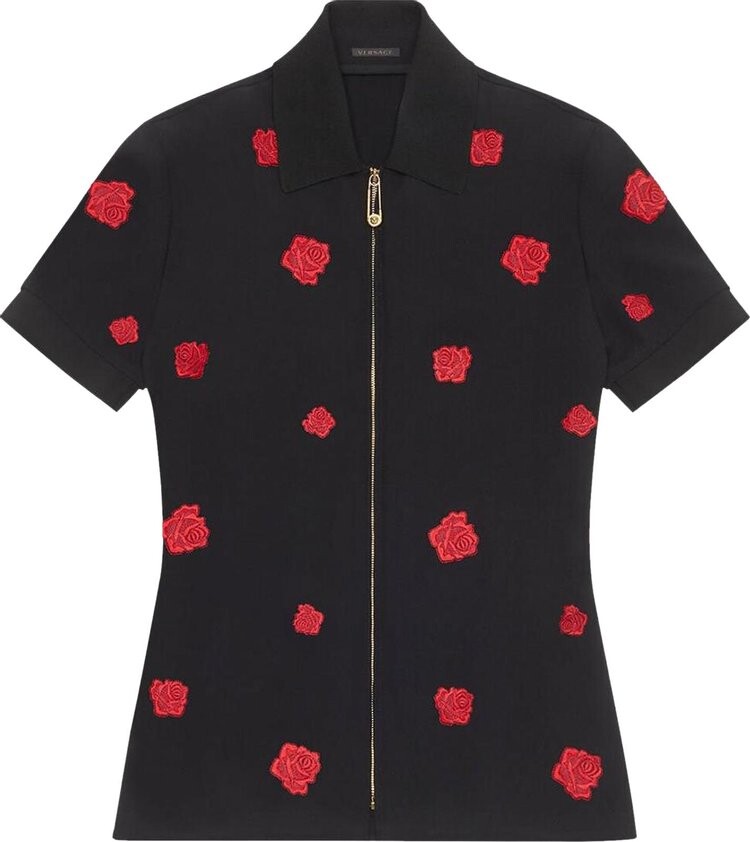 Рубашка Versace Zip Up Rose Embroidered Short-Sleeve 'Black', черный
Рубашка Versace Zip Up Rose Embroidered Short-Sleeve 'Black', черный
