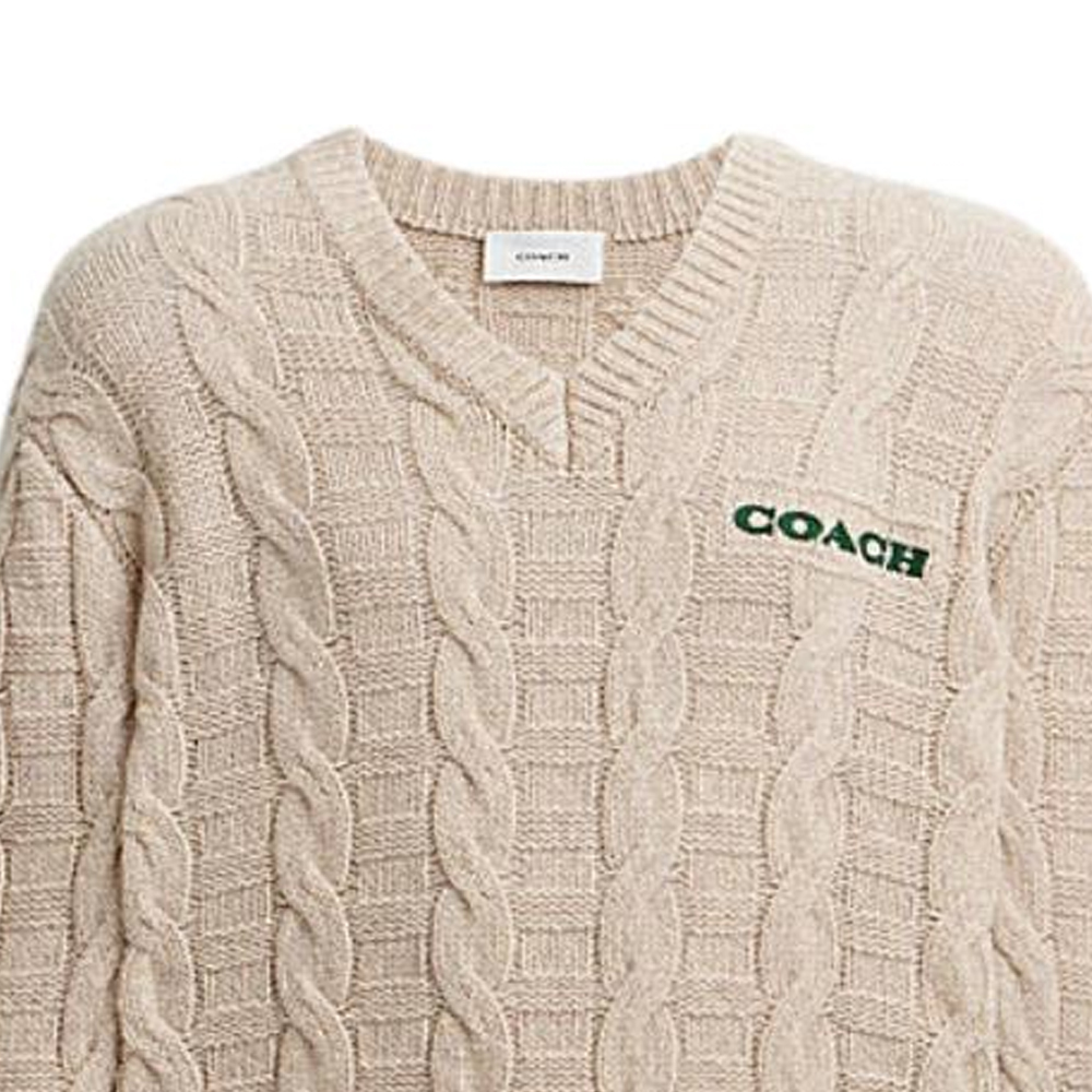 Свитер мужской светло-коричневый COACH, светло-умбра 
Свитер мужской светло-коричневый COACH, светло-умбра