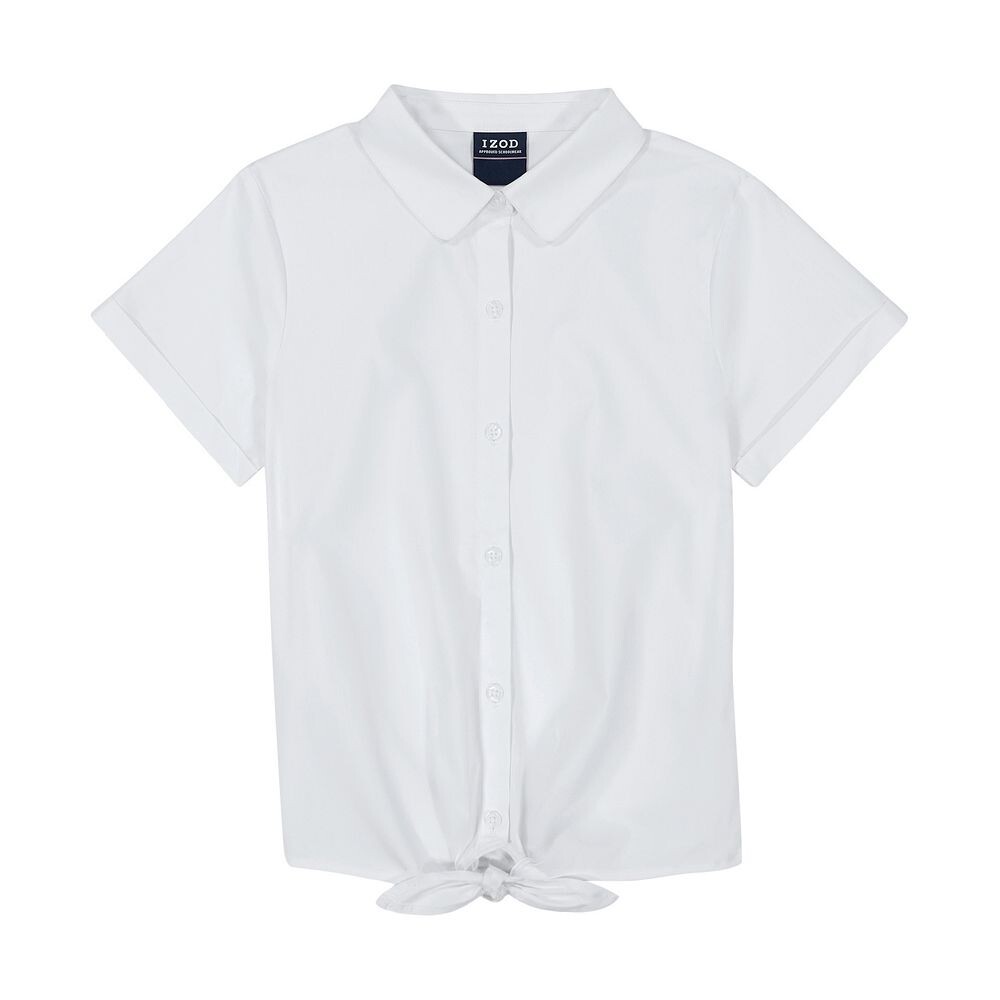 Блузка IZOD с короткими рукавами и завязкой спереди для девочек 4–18 лет, стандартные и большие цвета, белый
Блузка IZOD с короткими рукавами и завязкой спереди для девочек 4–18 лет, стандартные и большие цвета, белый