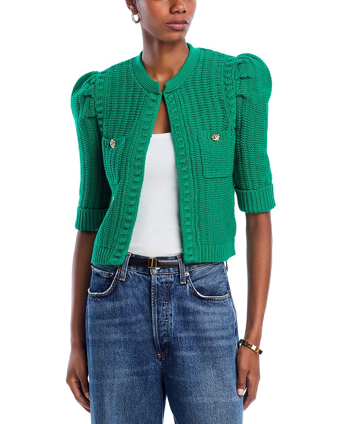 Кардиган укороченный фактурный Delilah L'AGENCE, зеленый
Кардиган укороченный фактурный Delilah L'AGENCE, зеленый