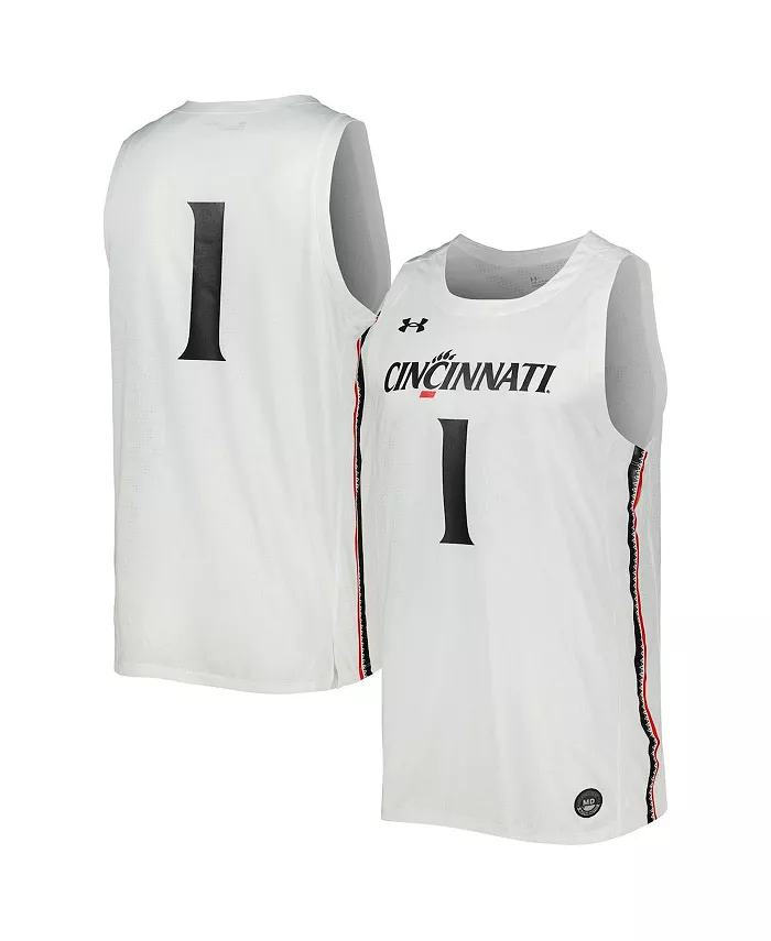 Мужская баскетбольная реплика футболки команды Cincinnati Bearcats №1, белая Under Armour
Мужская баскетбольная реплика футболки команды Cincinnati Bearcats №1, белая Under Armour