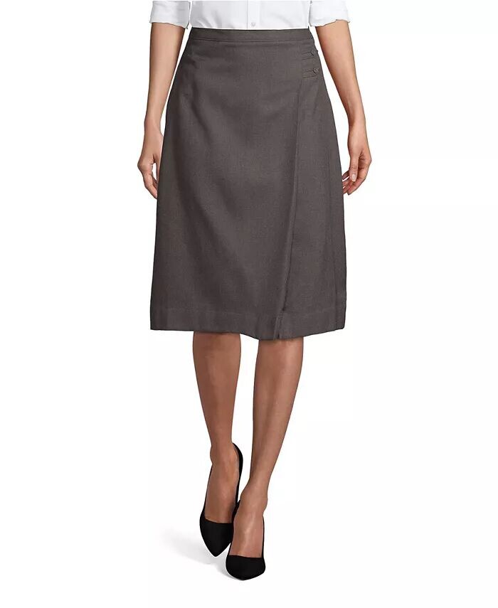 Женская школьная форма, однотонная юбка А-силуэта ниже колена Lands' End, серый
Женская школьная форма, однотонная юбка А-силуэта ниже колена Lands' End, серый