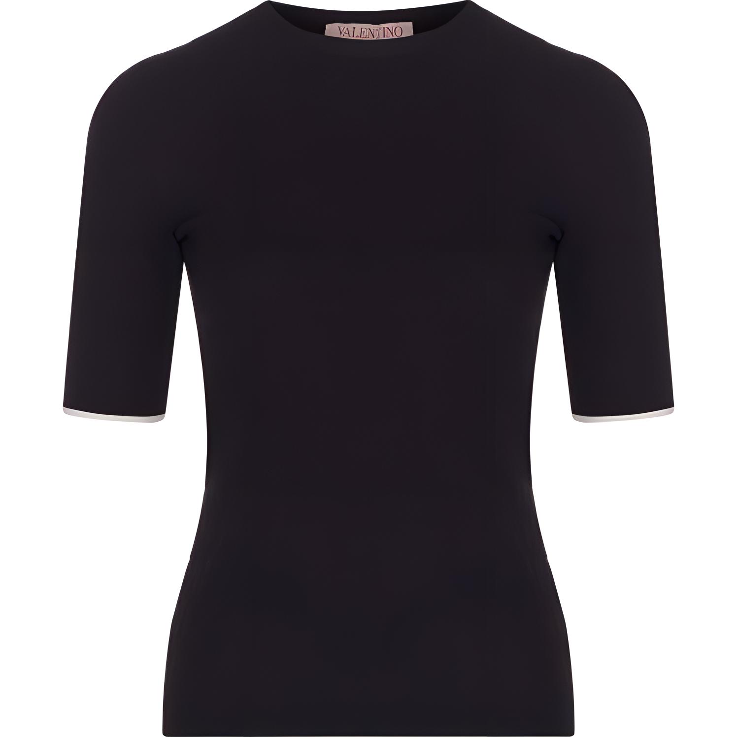 Трикотажная футболка Valentino черная женская
Трикотажная футболка Valentino черная женская