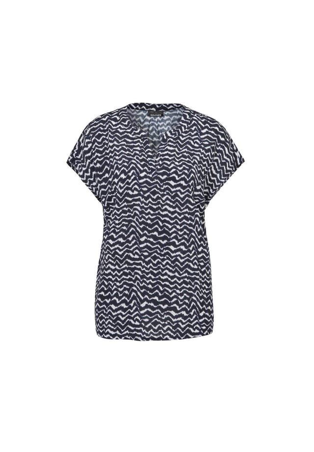 Короткий размер: блузка с вырезом-туникой Goldner, мультиколор
Короткий размер: блузка с вырезом-туникой Goldner, мультиколор