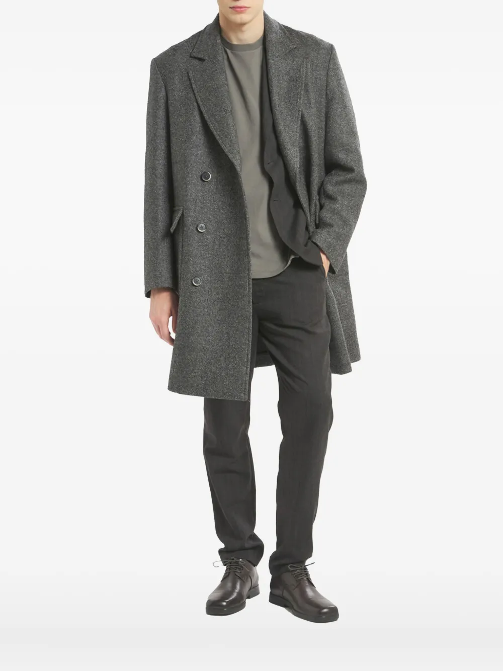 Двубортное пальто Barena, серый
Двубортное пальто Barena, серый