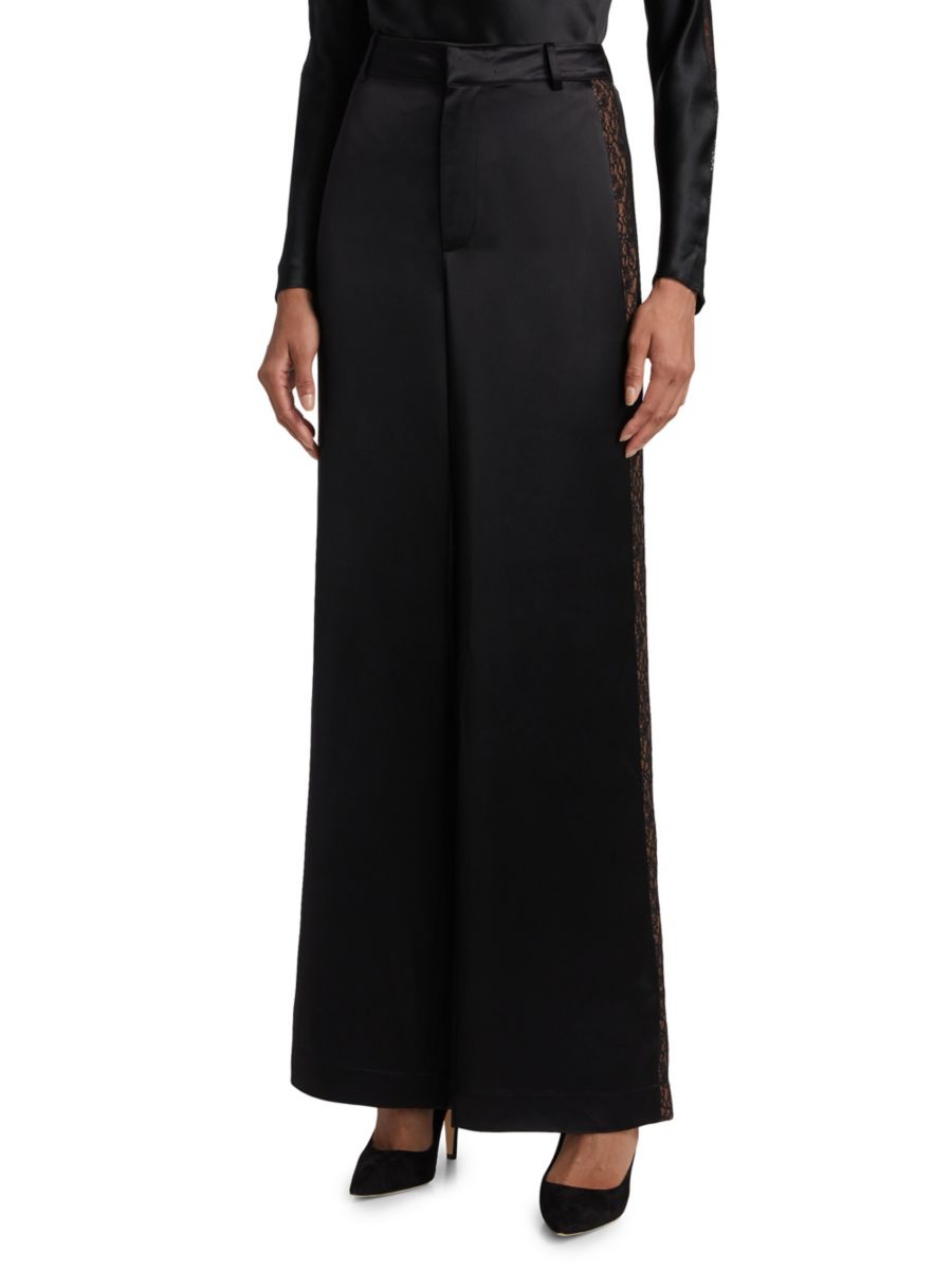 Широкие брюки Lorenza с кружевной отделкой Cami NYC, черный
Широкие брюки Lorenza с кружевной отделкой Cami NYC, черный