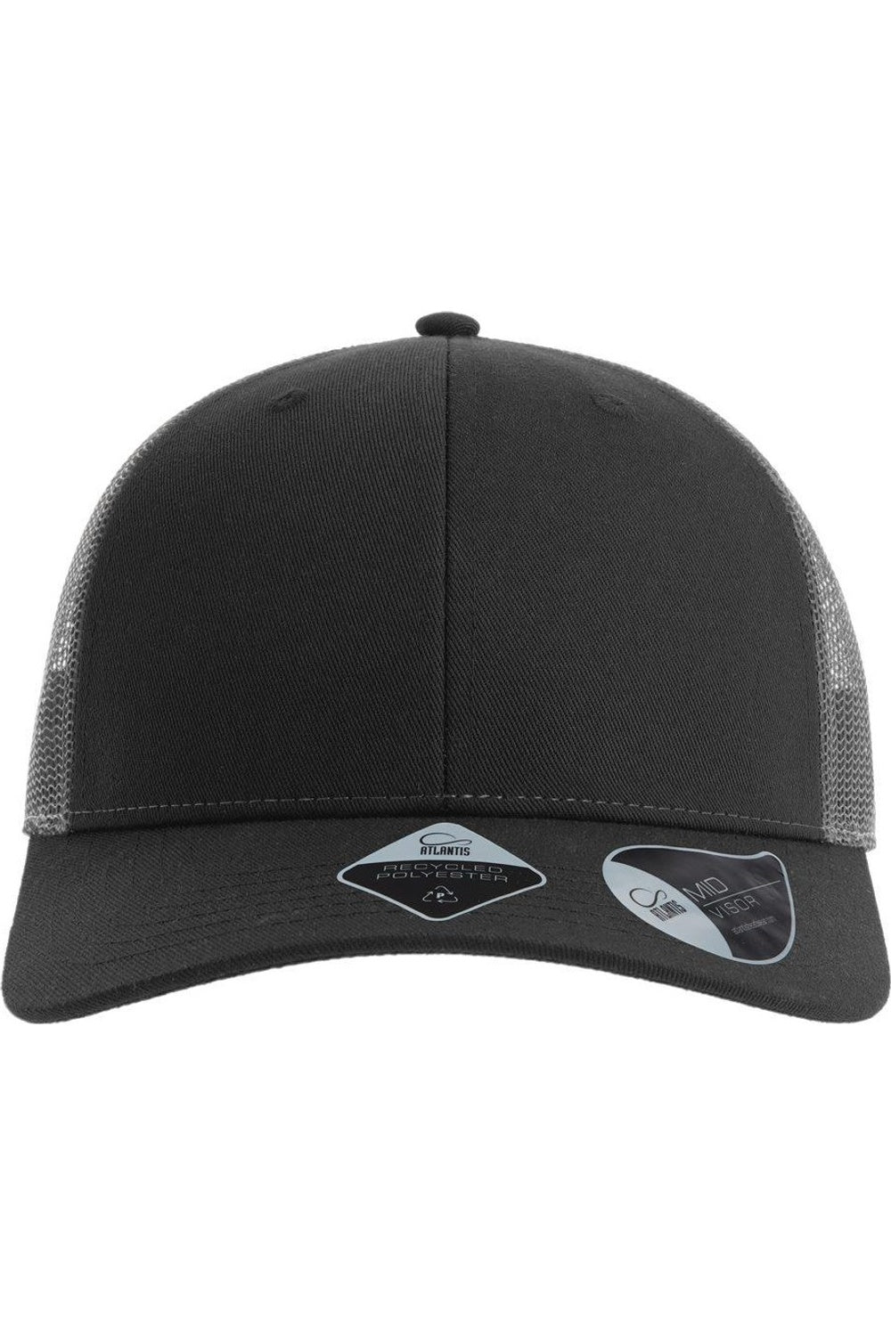 Atlantis Headwear Экологичная кепка дальнобойщика, черный/темно-серый 
Atlantis Headwear Экологичная кепка дальнобойщика, черный/темно-серый