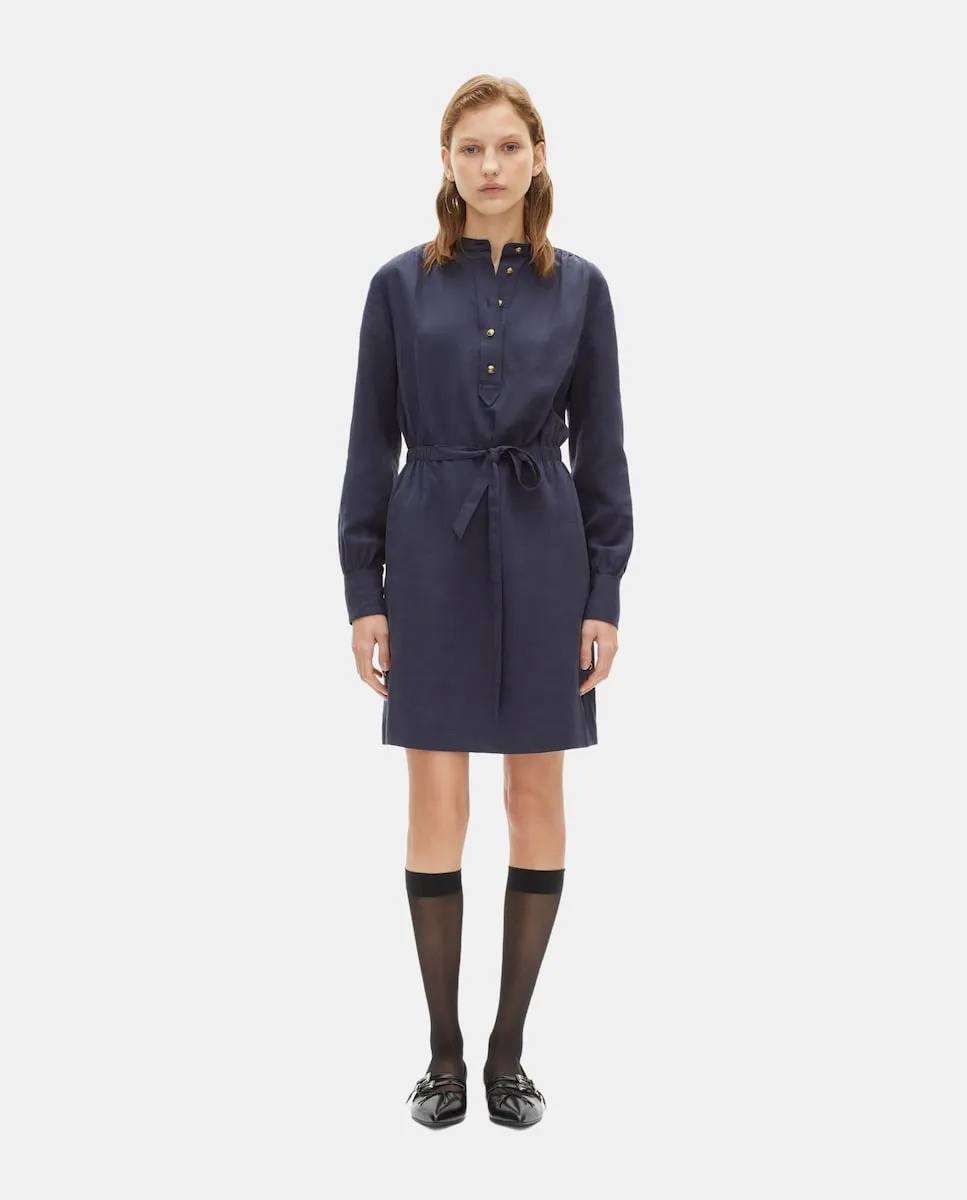 Короткое платье с застежкой на пуговицах The Kooples, синий 
Короткое платье с застежкой на пуговицах The Kooples, синий