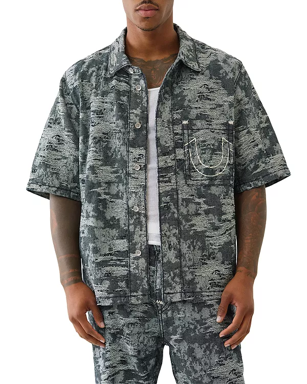 Джинсовая рубашка Super t оверсайз True Religion, синий
Джинсовая рубашка Super t оверсайз True Religion, синий