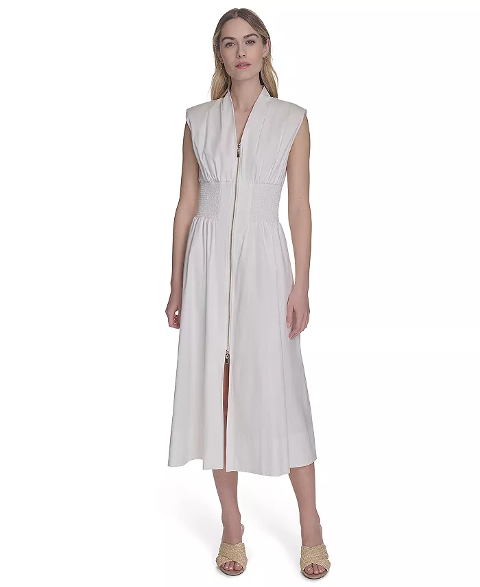 Женское хлопковое миди-платье на молнии спереди Vince Camuto, слоновая кость/кремовый
Женское хлопковое миди-платье на молнии спереди Vince Camuto, слоновая кость/кремовый