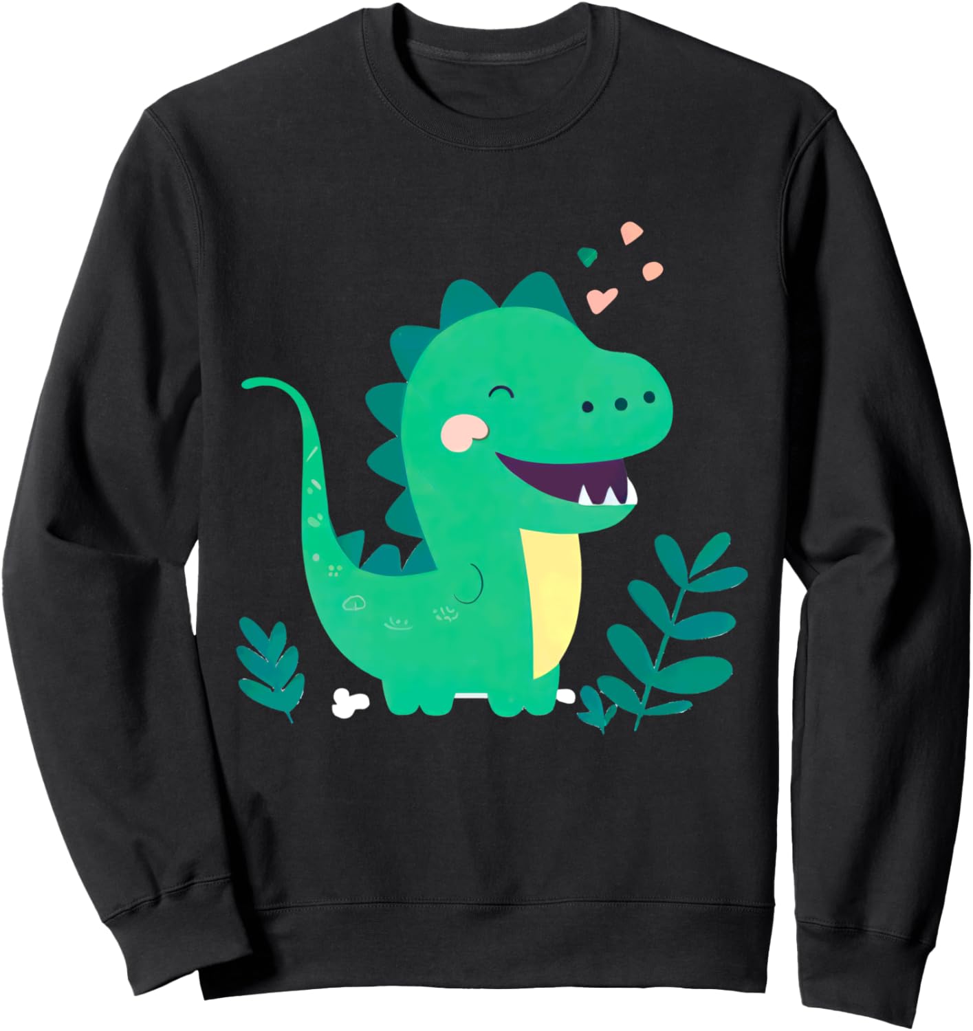 Милая толстовка с динозавром в форме сердечка и листьев Charming Green Dinosaurs Adorable Smiles, черный
Милая толстовка с динозавром в форме сердечка и листьев Charming Green Dinosaurs Adorable Smiles, черный