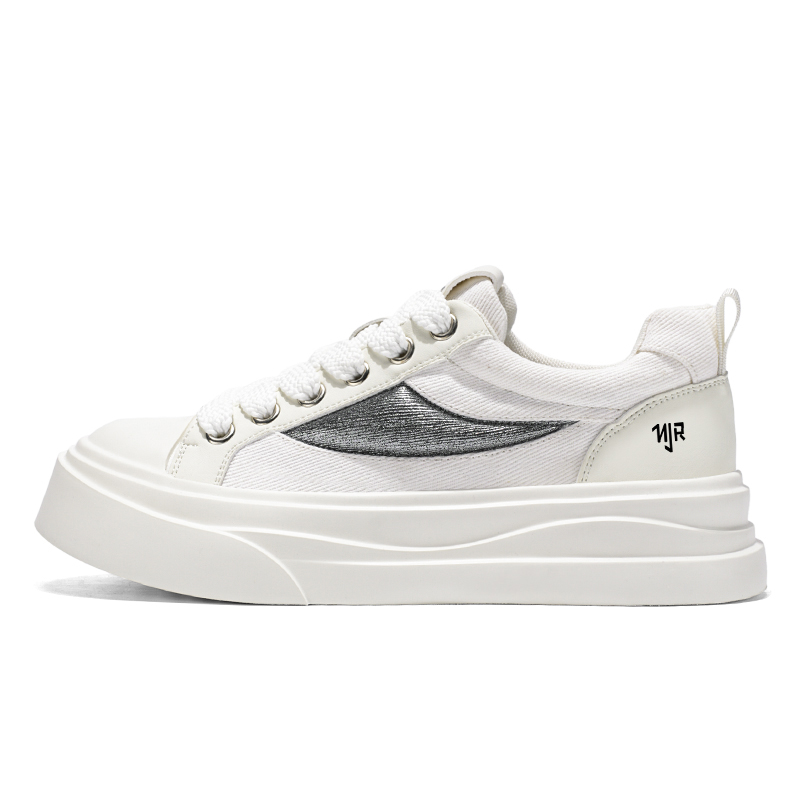 NANJIREN Мужские низкие скейтерские кеды белые, цвет White
NANJIREN Мужские низкие скейтерские кеды белые, цвет White