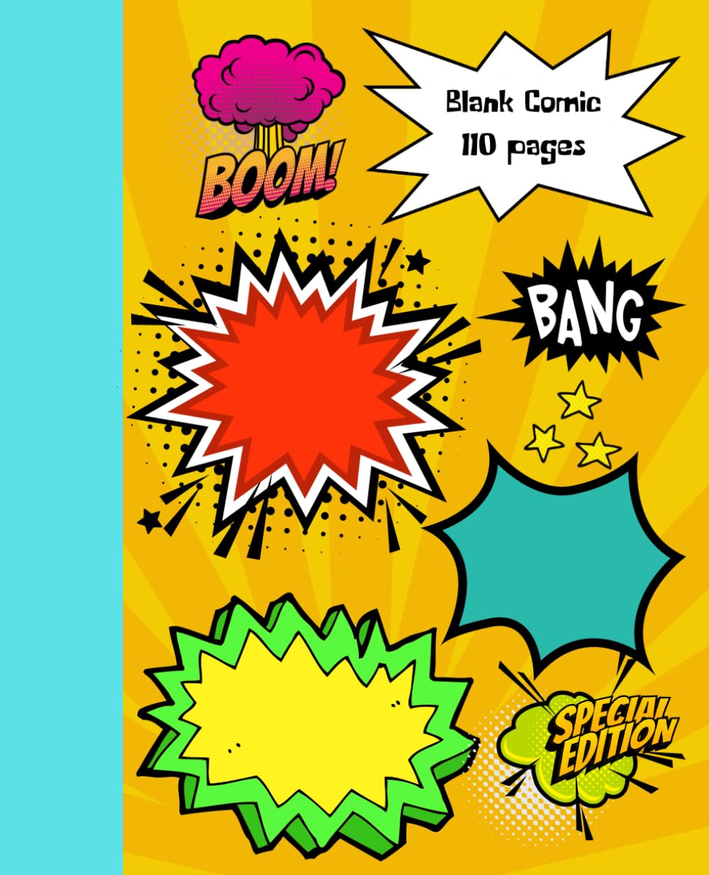 Blank comic book: 110 pages| 7.5 x 9.25" (Independently published)
Blank comic book: 110 pages| 7.5 x 9.25" (Independently published)