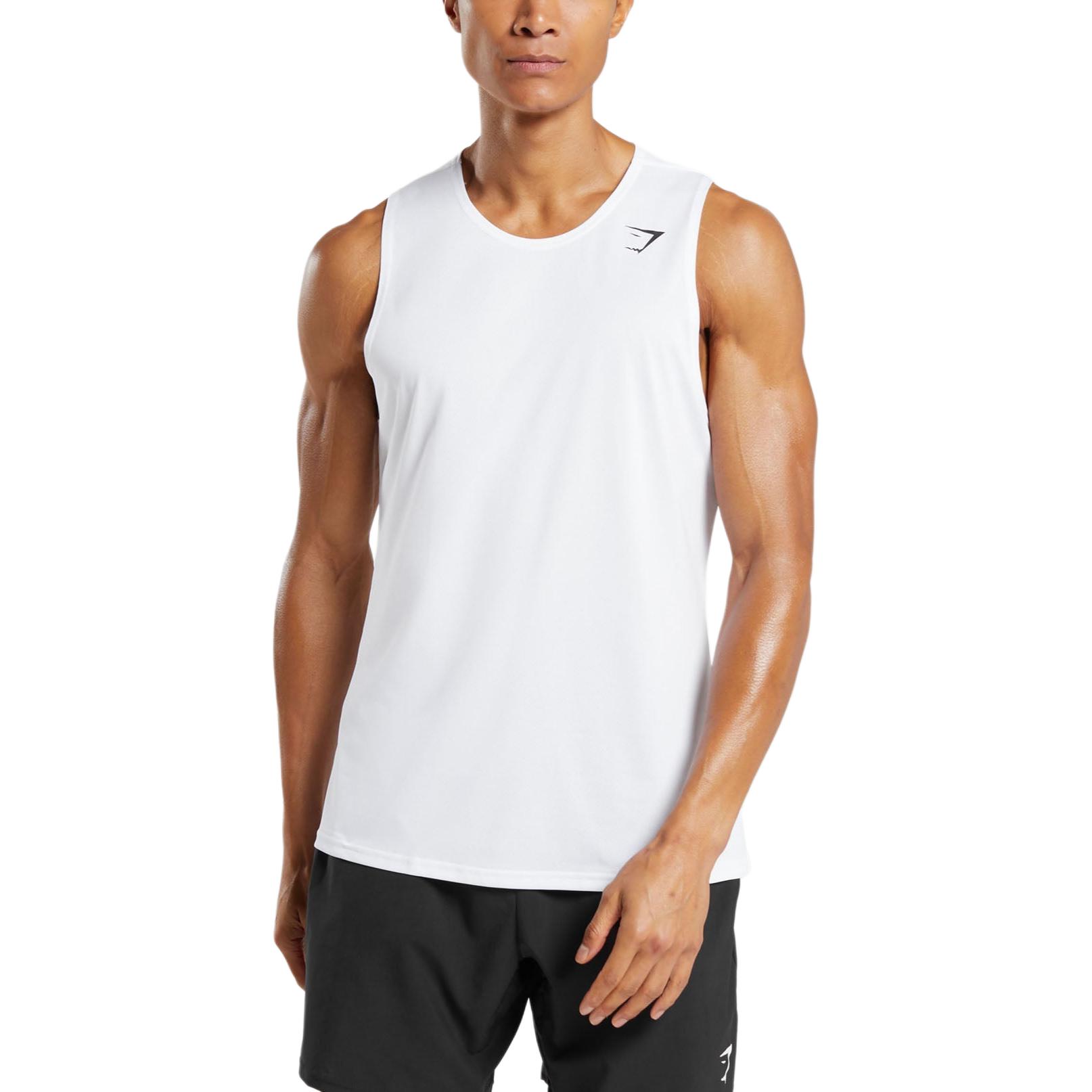 GYMSHARK Мужская белая майка Tank
GYMSHARK Мужская белая майка Tank