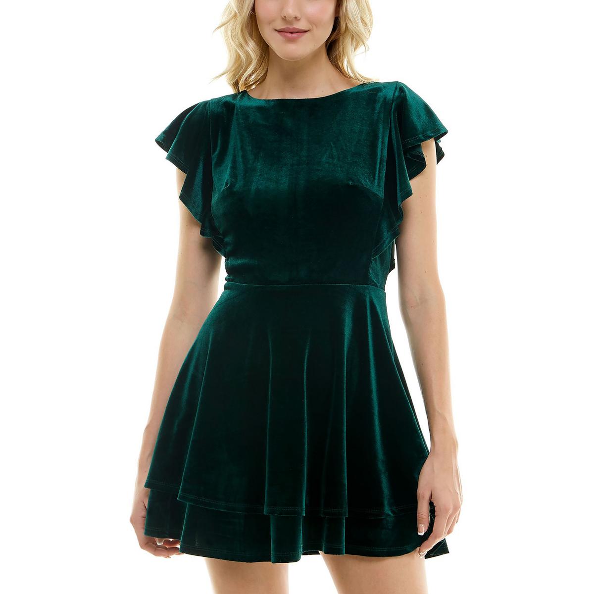Платье Juniors Women Velvet Flutter Sleeves Fit & Flare Dress Crystal Doll, цвет hunter
Платье Juniors Women Velvet Flutter Sleeves Fit & Flare Dress Crystal Doll, цвет hunter