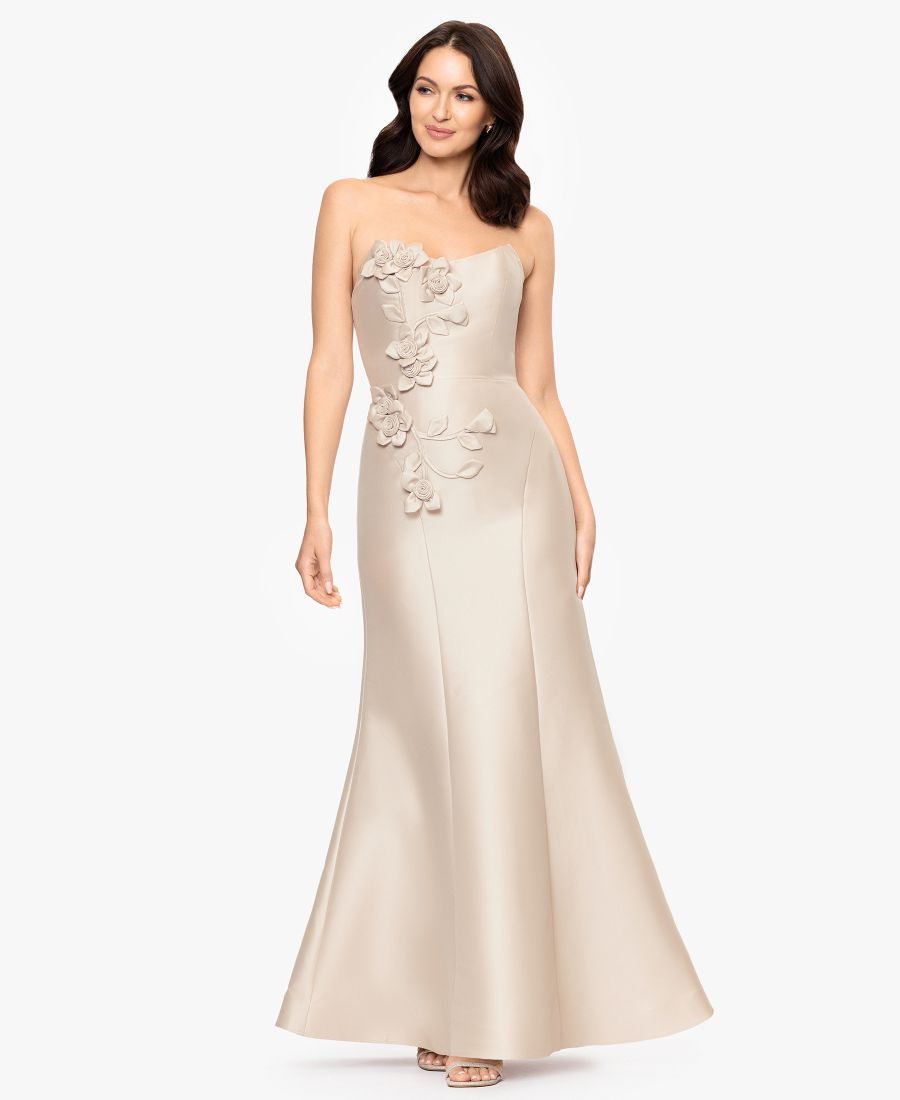 Женское длинное эластичное платье без бретелей с цветочным принтом Betsy & Adam, Champagne
Женское длинное эластичное платье без бретелей с цветочным принтом Betsy & Adam, Champagne