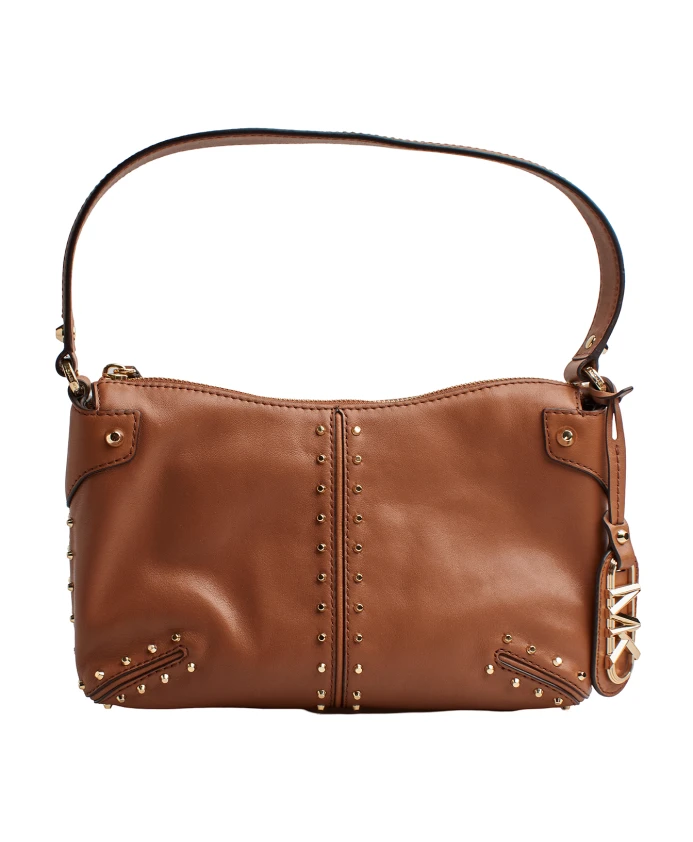 Большая кожаная сумка Astor через плечо с заклепками. Michael Kors, коричневый
Большая кожаная сумка Astor через плечо с заклепками. Michael Kors, коричневый