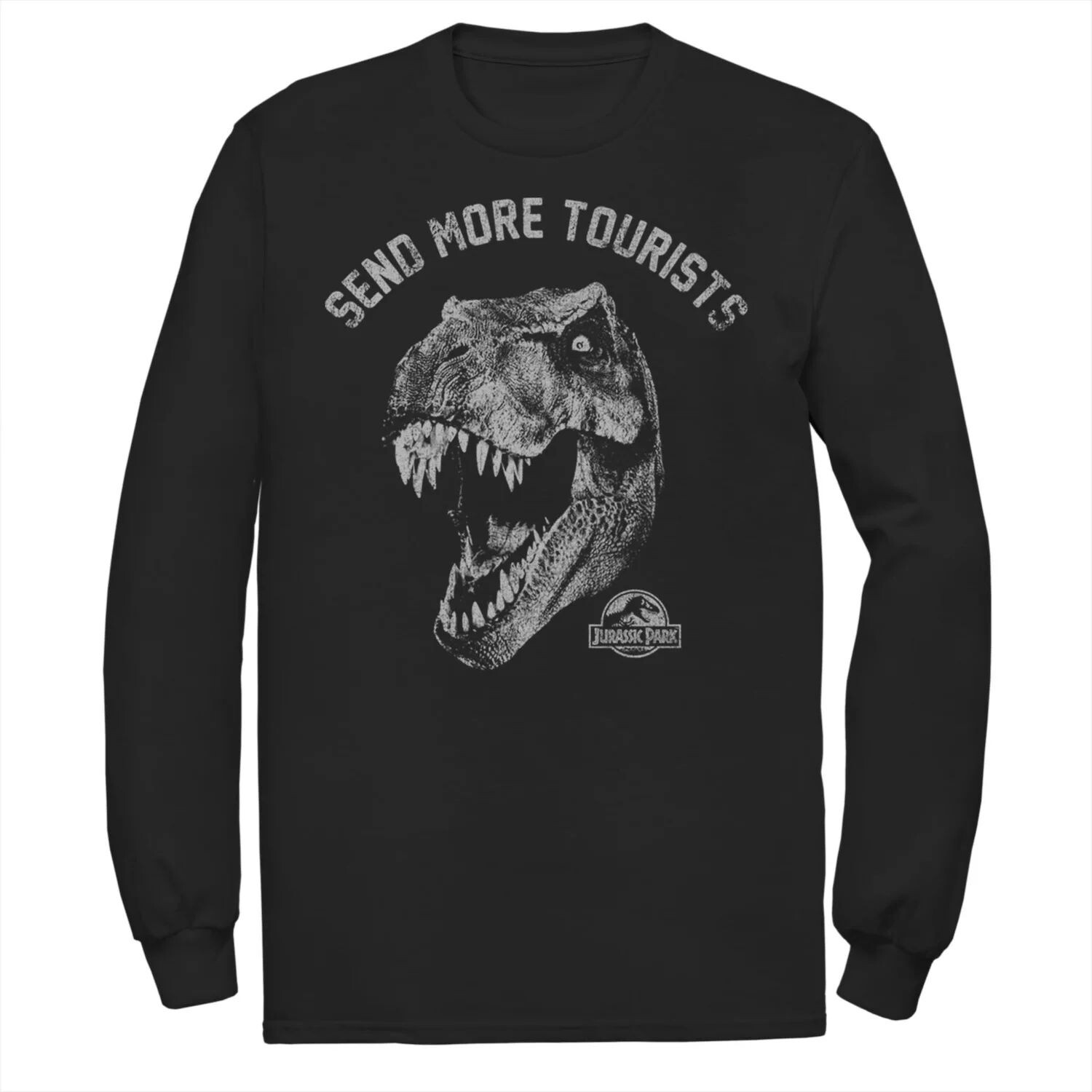 Мужская футболка «Тираннозавр из Парка Юрского периода» призывает присылать больше туристов Licensed Character
Мужская футболка «Тираннозавр из Парка Юрского периода» призывает присылать больше туристов Licensed Character