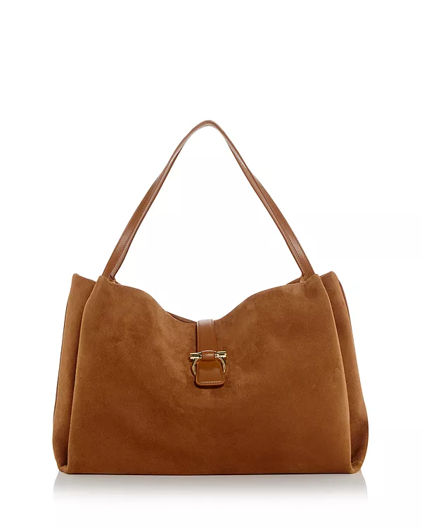 Замшевая сумка-тоут Ferragamo, бежевый
Замшевая сумка-тоут Ferragamo, бежевый