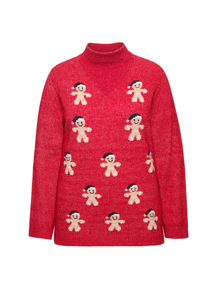 Пуловер Ulla Popken Pullover, цвет salsa 
Пуловер Ulla Popken Pullover, цвет salsa