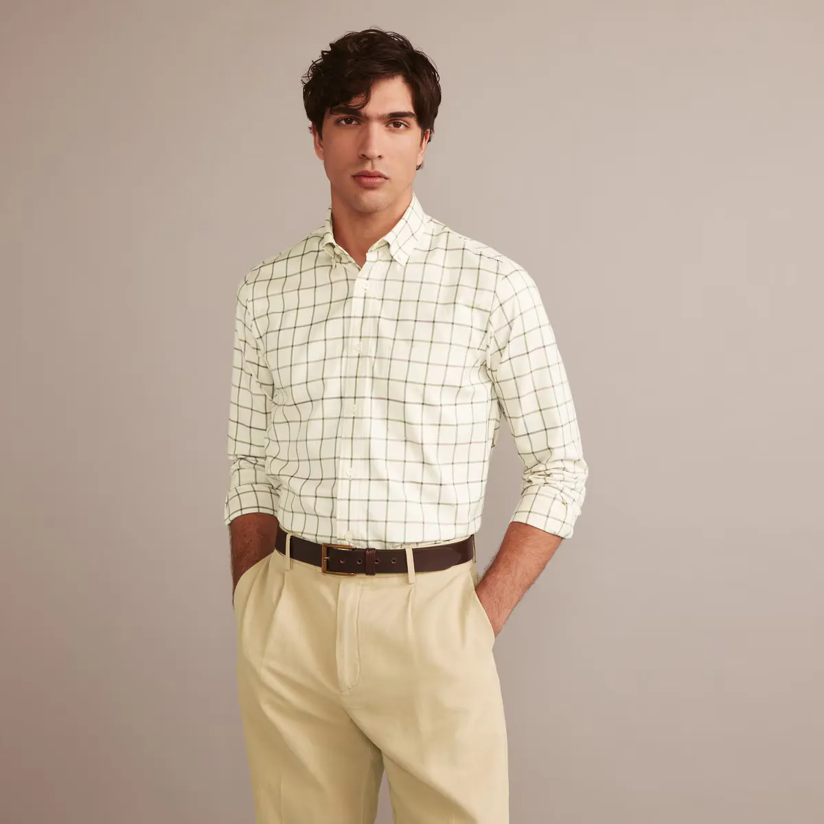 Мужская рубашка в клетку Verhunt, бежевый
Мужская рубашка в клетку Verhunt, бежевый