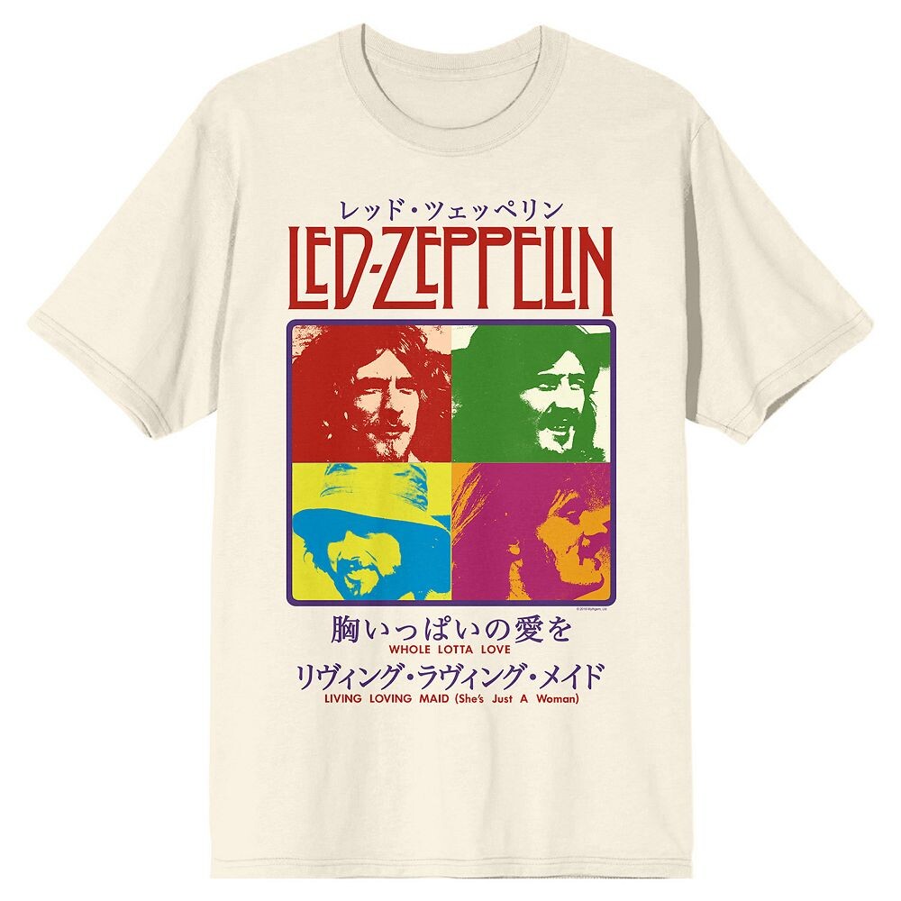 Мужская футболка Led Zeppelin с красочными портретами и японским рисунком Licensed Character, кремовый
Мужская футболка Led Zeppelin с красочными портретами и японским рисунком Licensed Character, кремовый