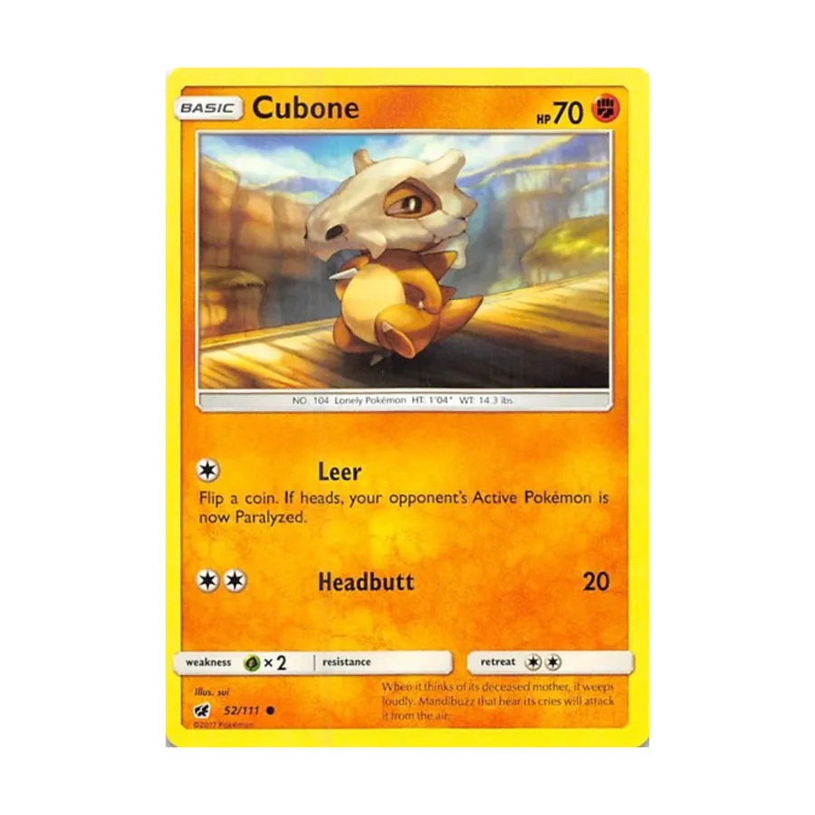 CCG Кубоне (К) #52, Pokemon - Sun & Moon - Crimson Invasion - Singles
CCG Кубоне (К) #52, Pokemon - Sun & Moon - Crimson Invasion - Singles