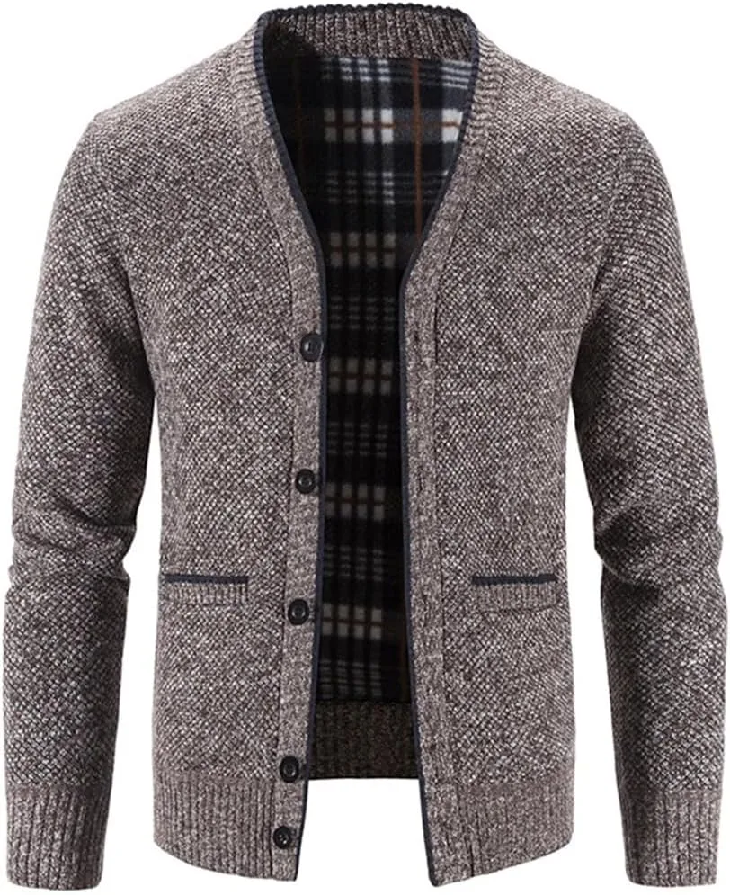 Мужской кардиган с пуговицами и флисовой подкладкой Vsadsau
Мужской кардиган с пуговицами и флисовой подкладкой Vsadsau