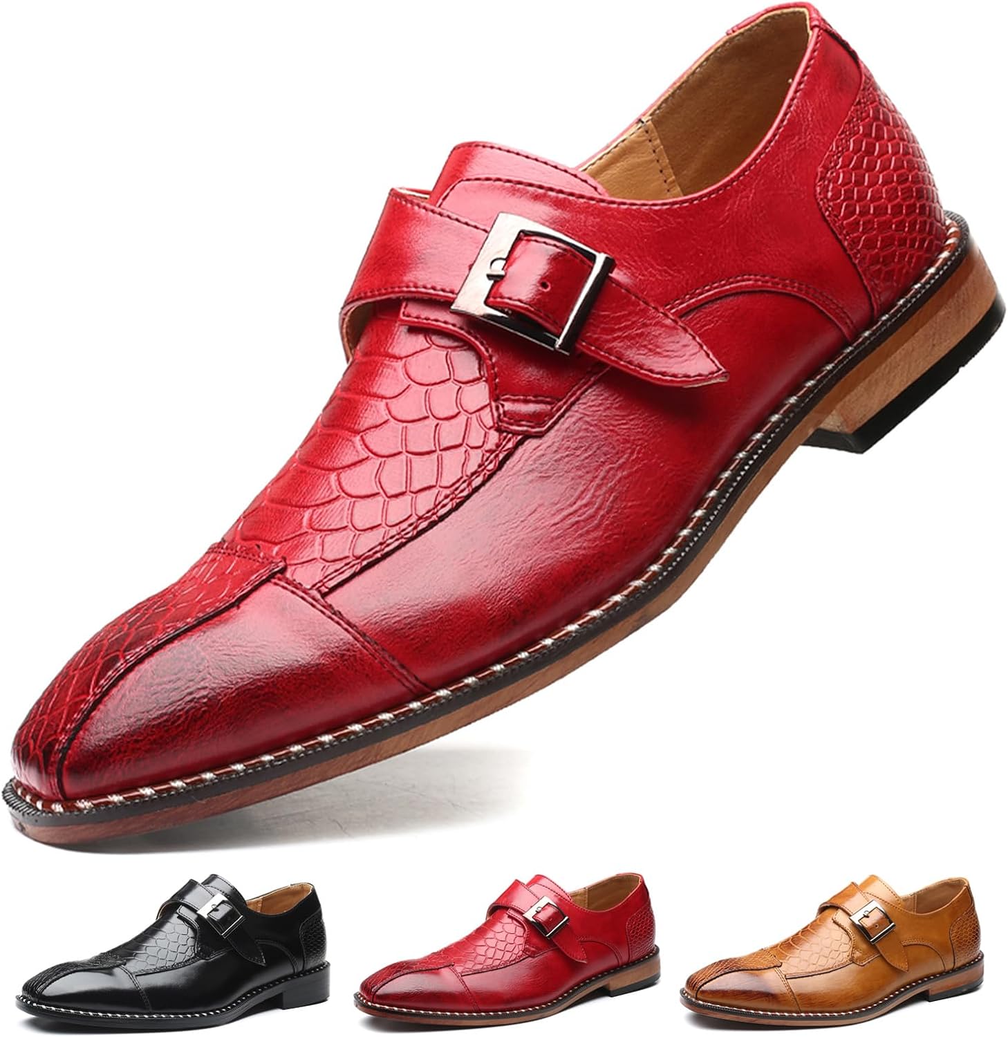 Мужские лоферы с одной пряжкой, с закрытым носком, слипоны, удобные, модные, для бизнеса, свадеб, из кожаной обуви Lossarye, красный
Мужские лоферы с одной пряжкой, с закрытым носком, слипоны, удобные, модные, для бизнеса, свадеб, из кожаной обуви Lossarye, красный