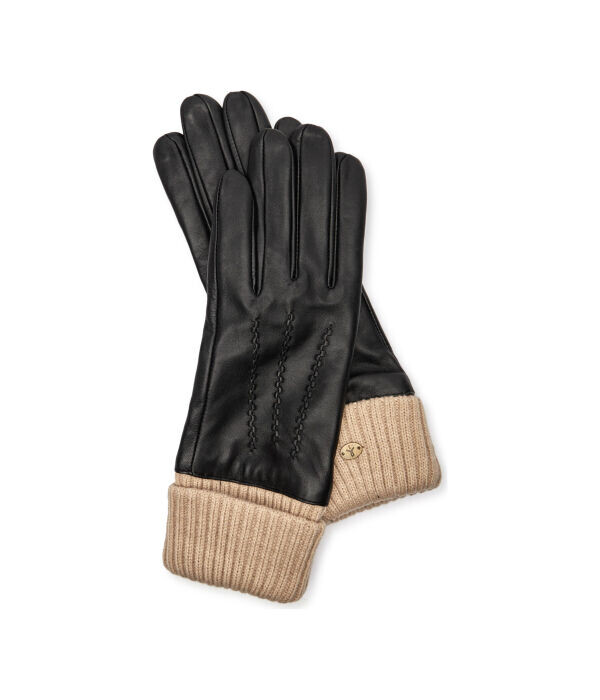 Кожаные перчатки женская Emu Australia с вязаными манжетами, черный 
Кожаные перчатки женская Emu Australia с вязаными манжетами, черный
