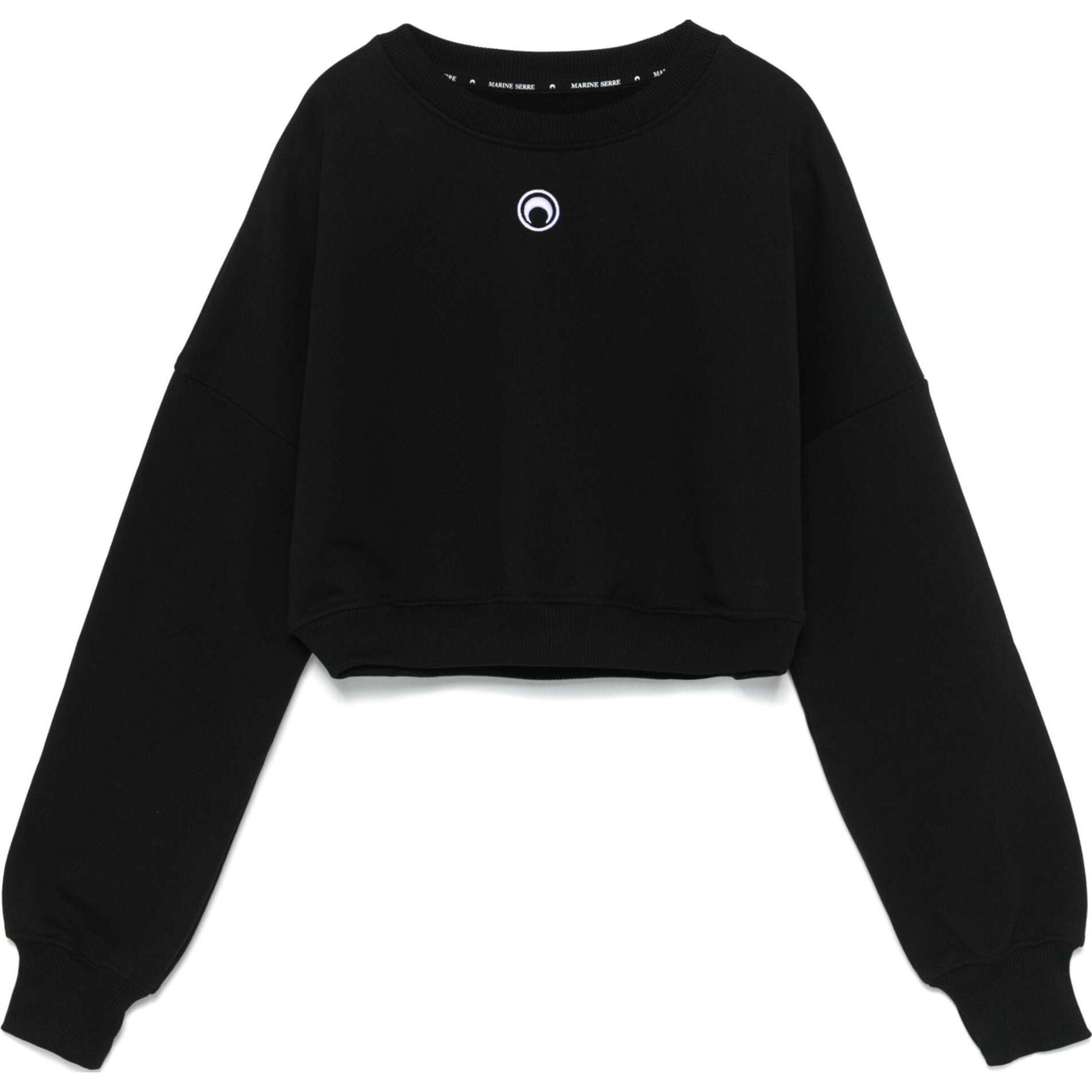 Свитшот с лунным логотипом Marine Serre, черный 
Свитшот с лунным логотипом Marine Serre, черный